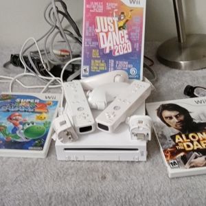 Wii console with games